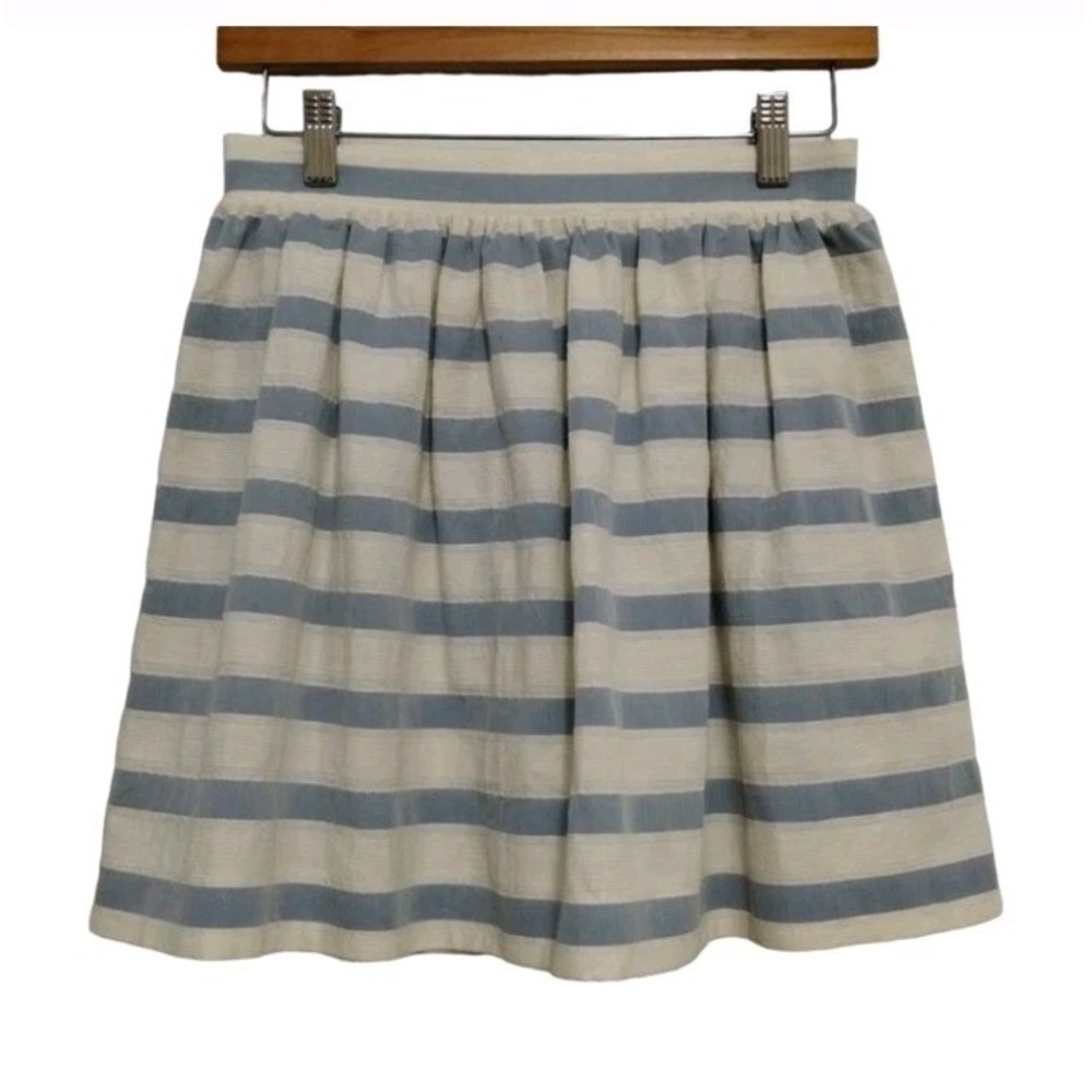 Red Valentino Stripes Pleated Mini Skirt Sz 38/M